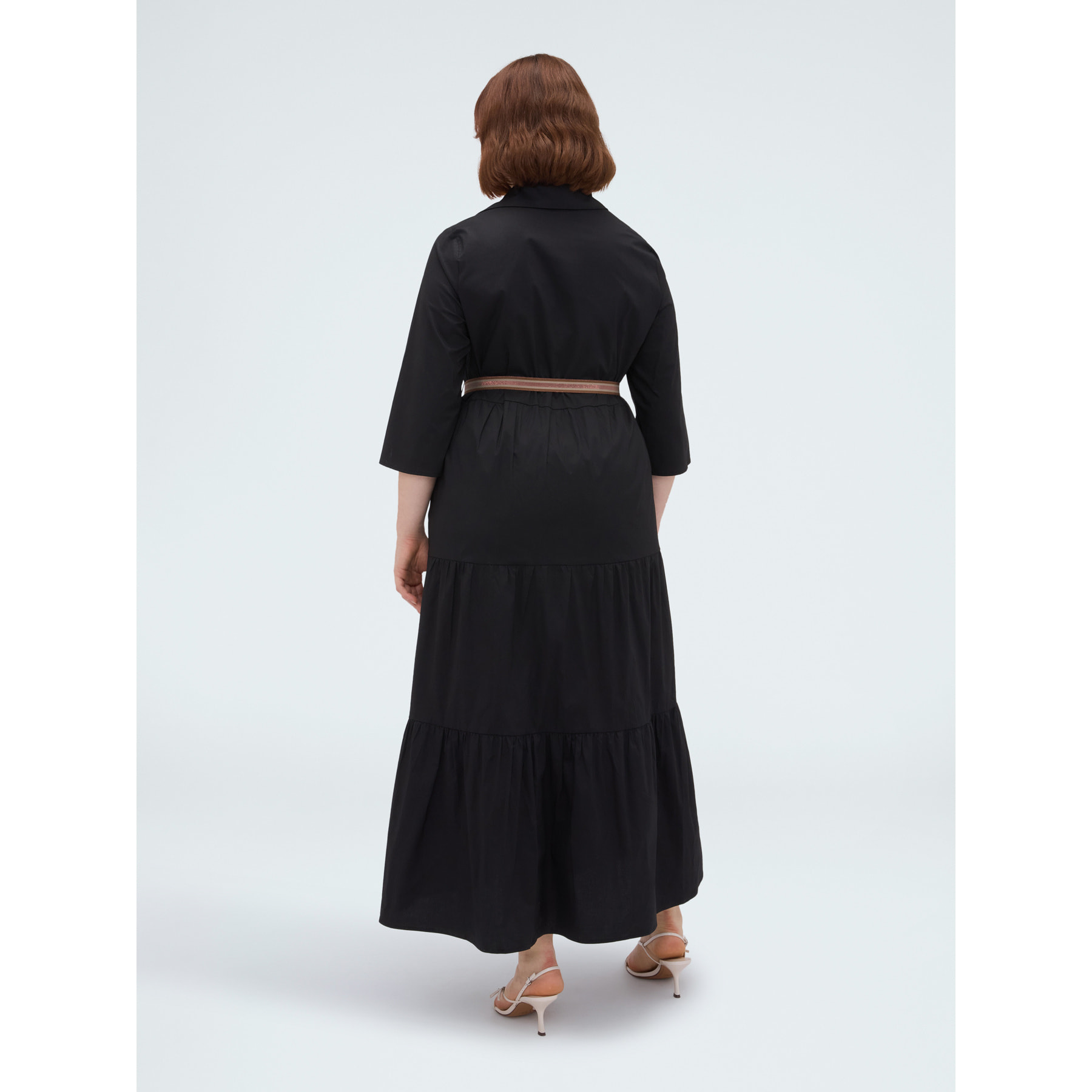 Fiorella Rubino - Vestito chemisier Power in viscosa - Nero