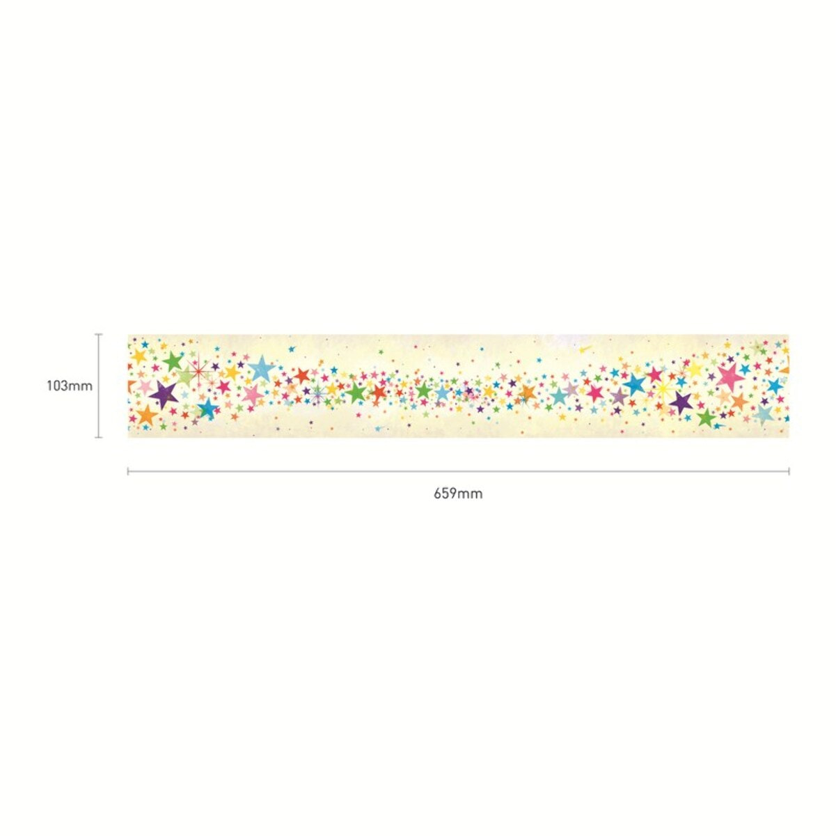 Stickers Muraux décoration adhésifs frise d'étoiles multicolores