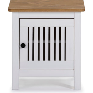 Table de chevet 1 porte en pin massif - FABIA