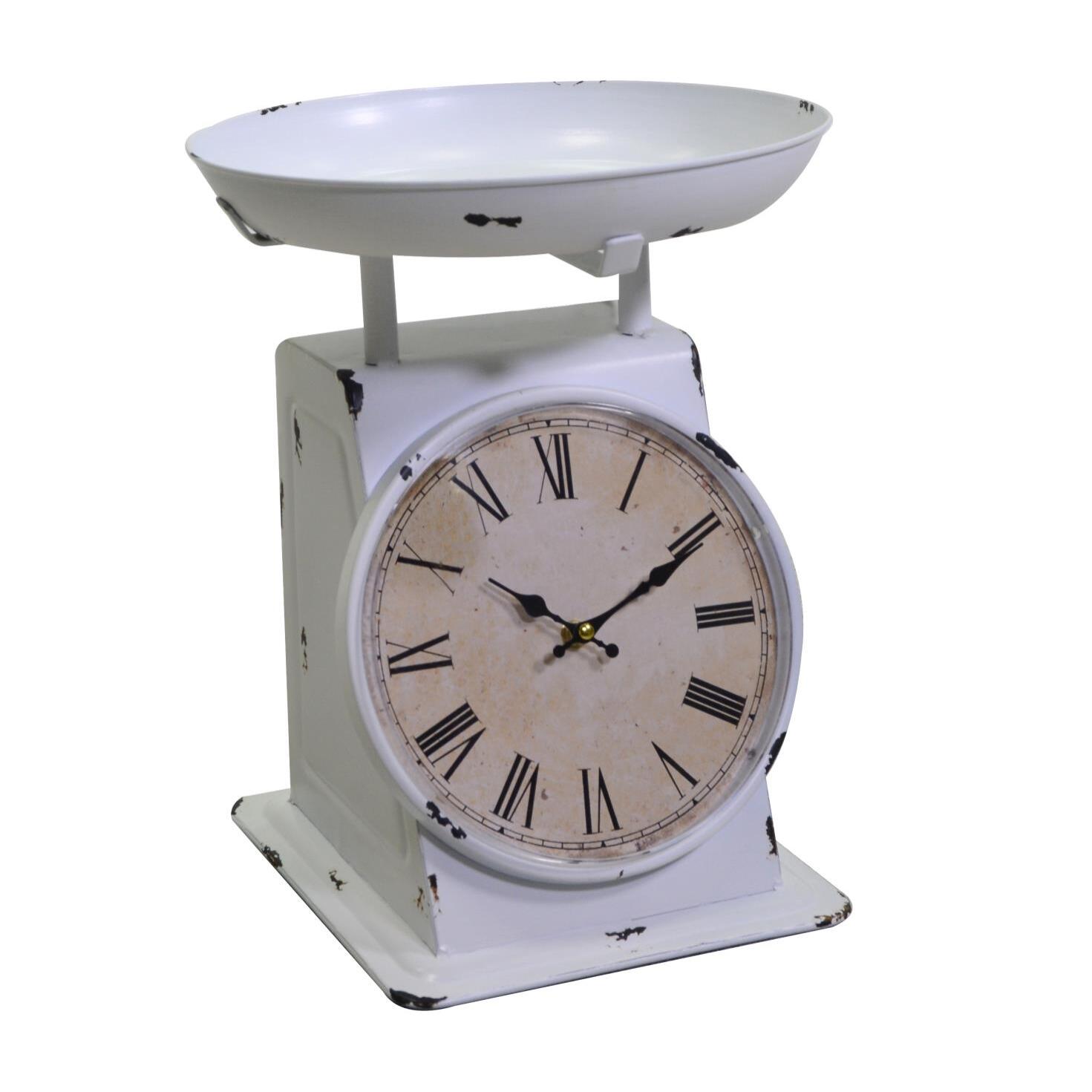 Orologio in metallo bianco tondo cm29x27x29