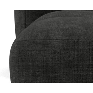 Grace - canapé modulable d'angle réversible 4 places en velours texturé - Gris Anthracite
