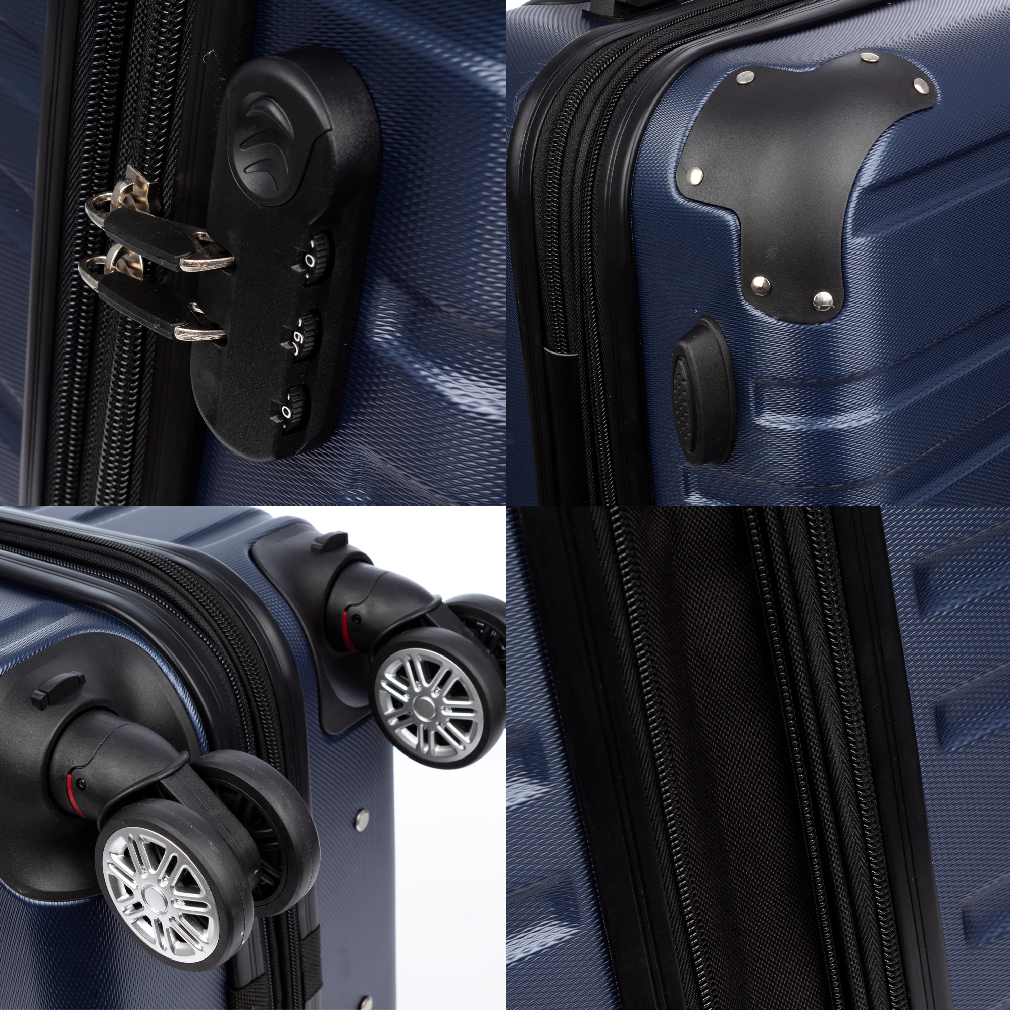 Juego de 2 maletas Trolley extensibles, en material ligero ABS de alta resistencia con esquinas reforzadas. Cerradura numérica, 4 ruedas dobles giratorias 360° y extraíbles.