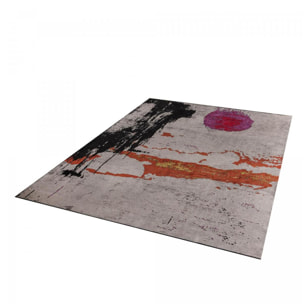 Tapis kilim tissé en coton motif abstrait RIHU