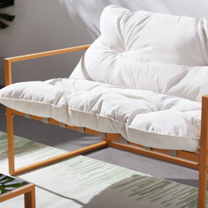 Salon de jardin effet bois LANA