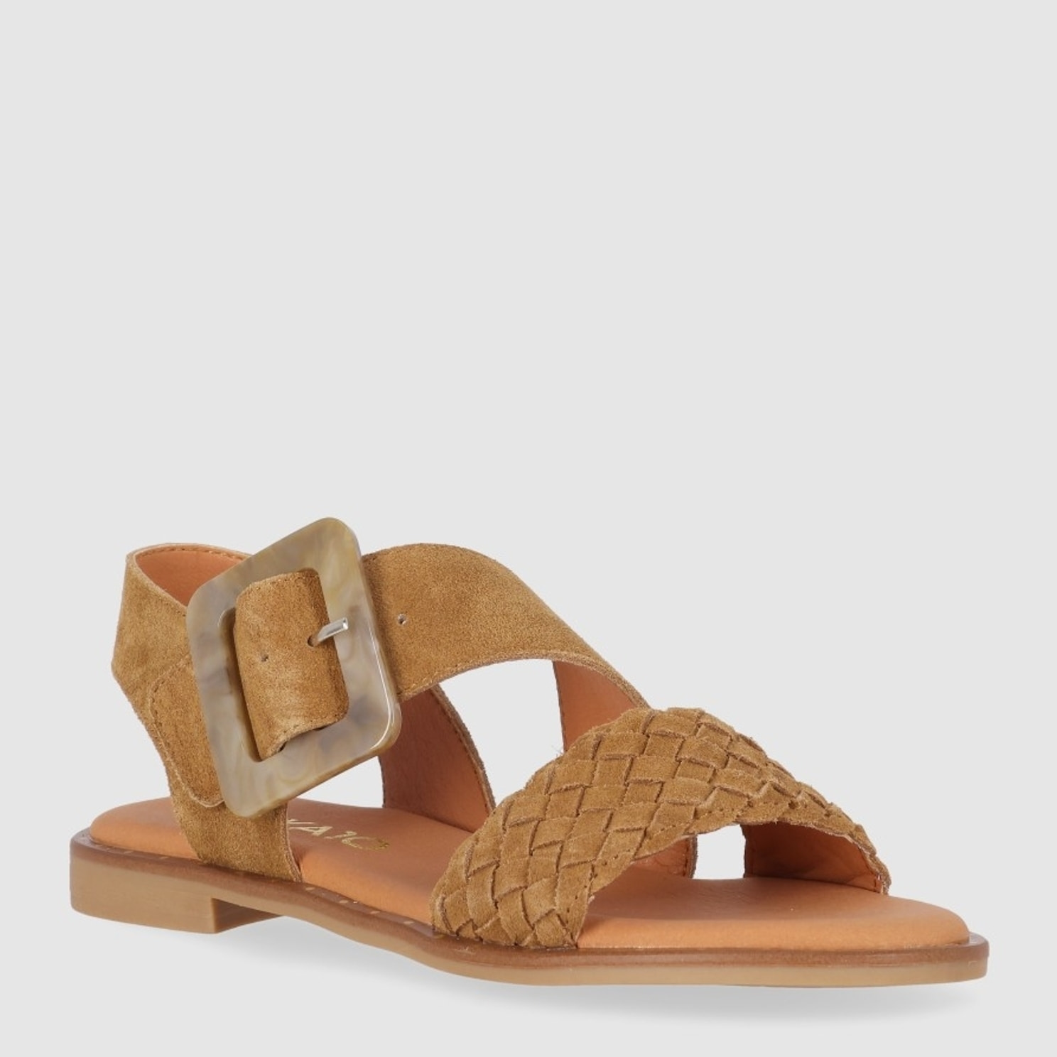 Sandalias de Serraje - Cuero - Tacón: Bajo