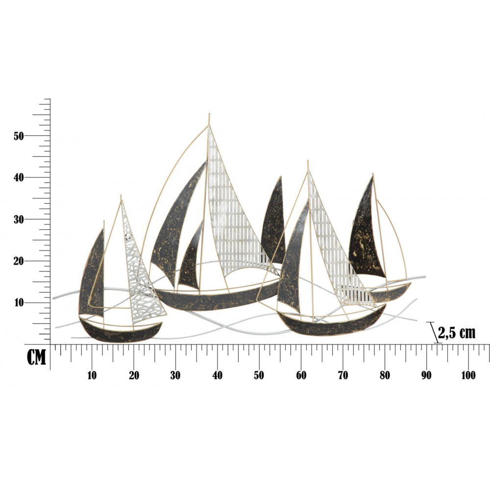 PANNELLO IN FERRO VELIERO CM 91X2,5X55,9