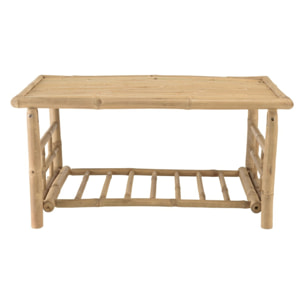 VITAL - Table basse rectangulaire en bambou 90x49cm