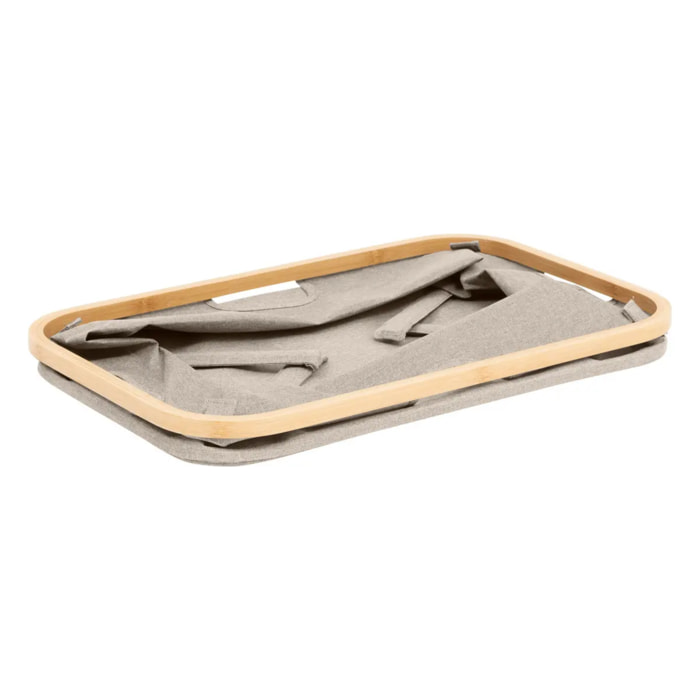 Panier à linge "Tidy box" 54L pliable gris