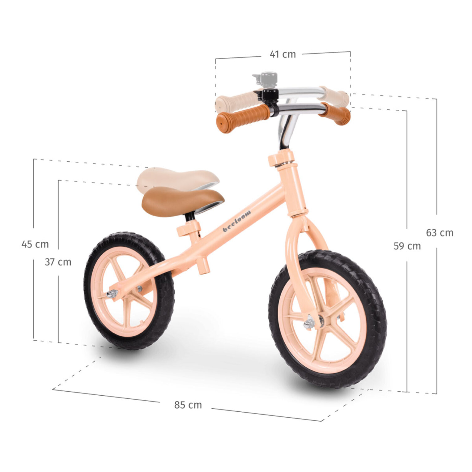 Bicicleta sin pedales BERRY BIKE bici infantil de aluminio diseño rosa