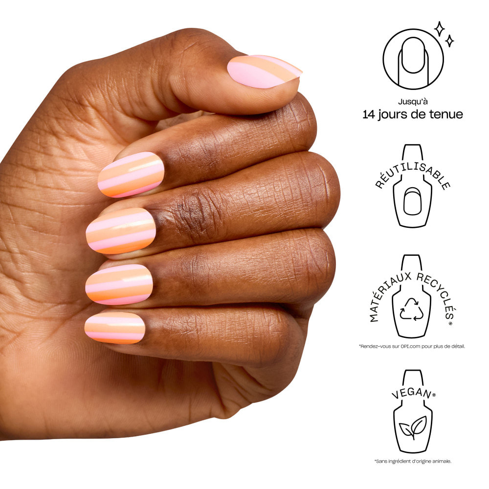 xPRESS-ON - Pass my Towel - Faux ongles réutilisables, effet gel - OPI