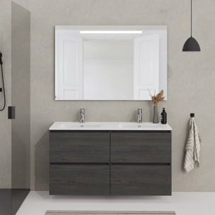 Ensemble de salle de bain SEA Alday, 120cm, Bois Charbon