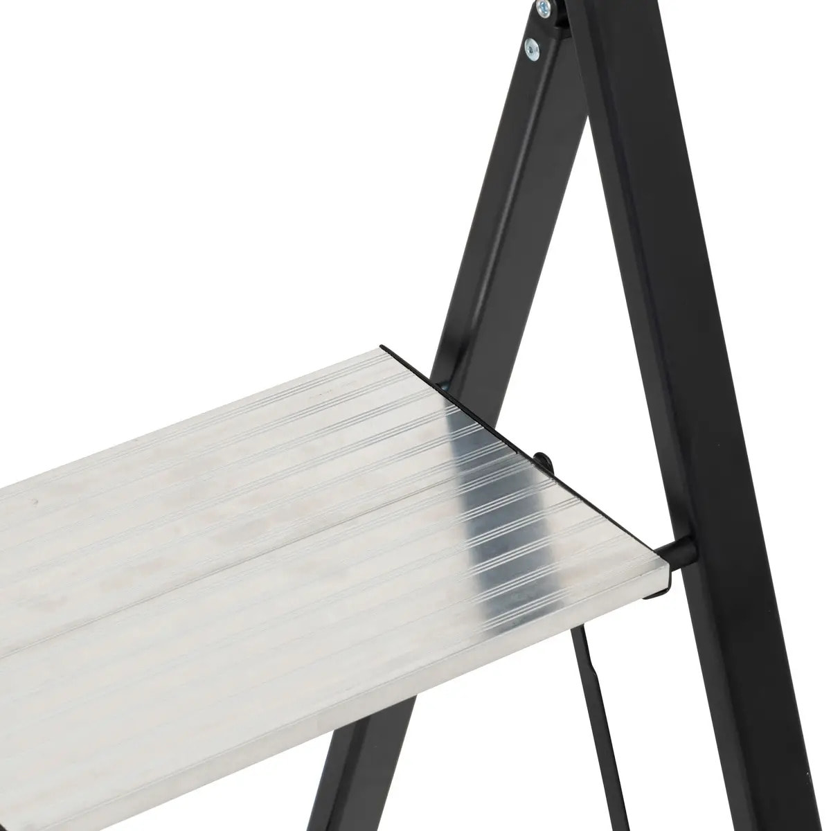 Marchepied en aluminium gris 2 marches H83cm