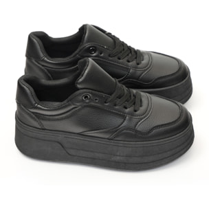 Sneakers in simil pelle platform