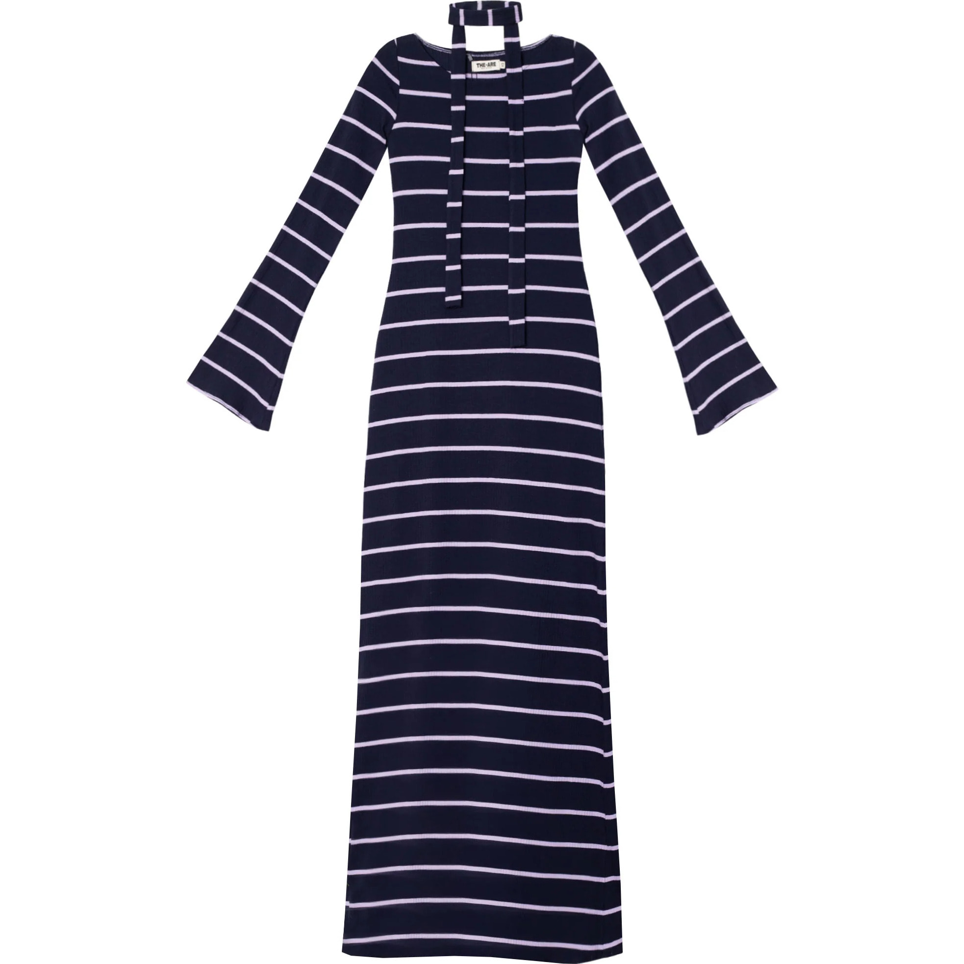 Vestido largo de punto con manga