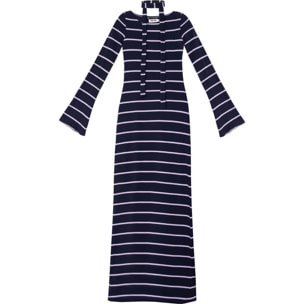 Vestido largo de punto con manga