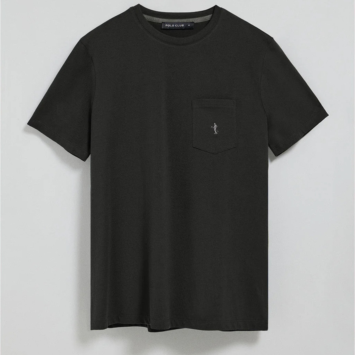 Camiseta negra de manga corta con bolsillo y bordado Rigby Best