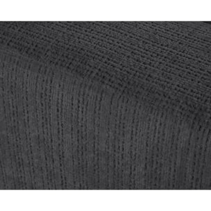 Miro - canapé droit 3 places - convertible avec coffre - en velours texturé - Gris Anthracite