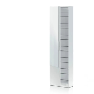 Zapatero con espejo Leo Blanco Artik (Blanco Mate)