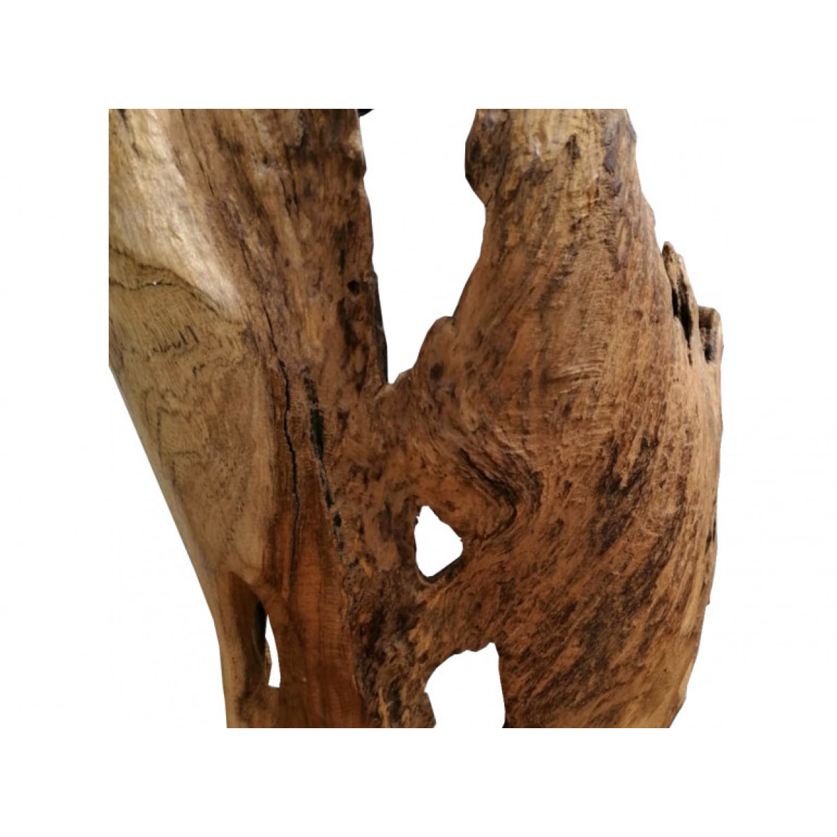 Sculpture rustique et originale en bois de teck H120cm - TEAK