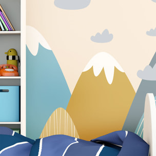 Stickers muraux enfants - Décoration chambre bébé - Autocollant Sticker mural géant enfant montagnes scandinaves BLANKA