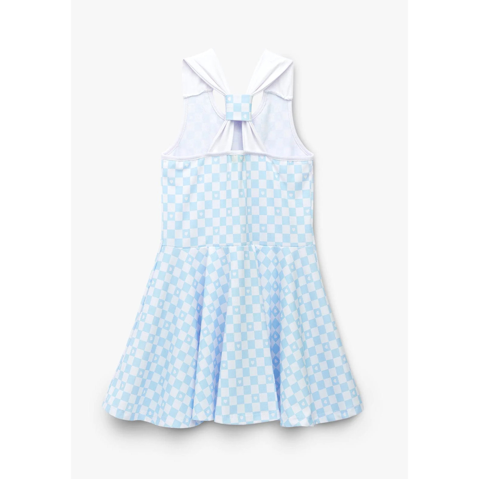 Vestido De Niña Cuadros En Azul Claro