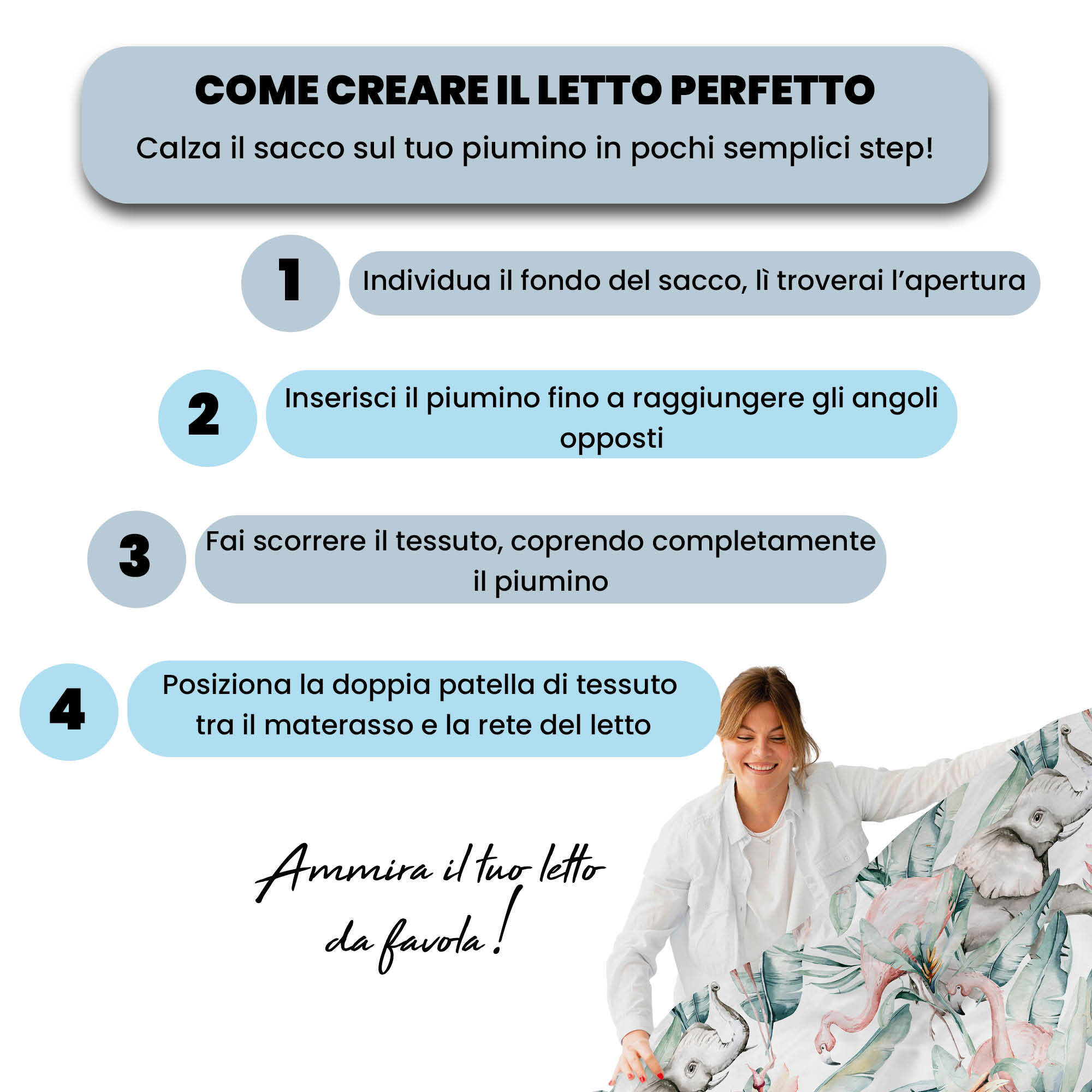 COPRIPIUMINO FASHION, 100% Microfibra, No Stiro - DENNY