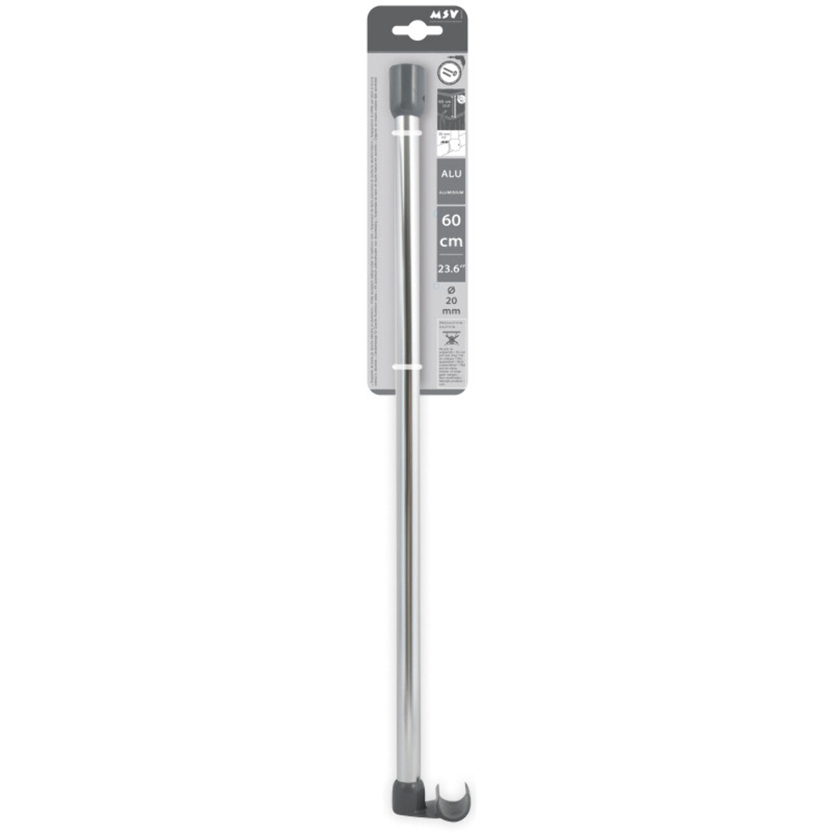 Suspente pour Barre de douche d'angle Alu 60cm Chromé MSV
