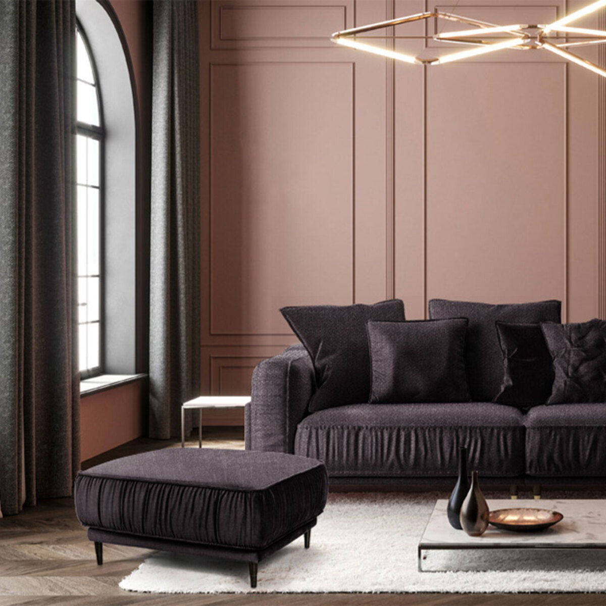 Pouf taille S Fiorenzo Tissu