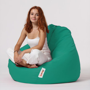 Pouf poire d'extérieur 130x115cm turquoise KAYAR