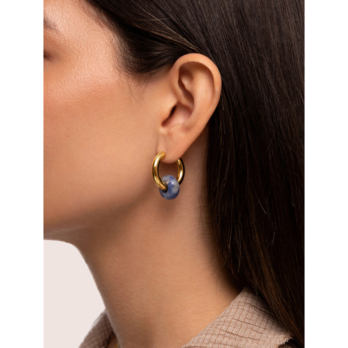 Orecchino Carmen True Marine in Acciaio Placcato Oro