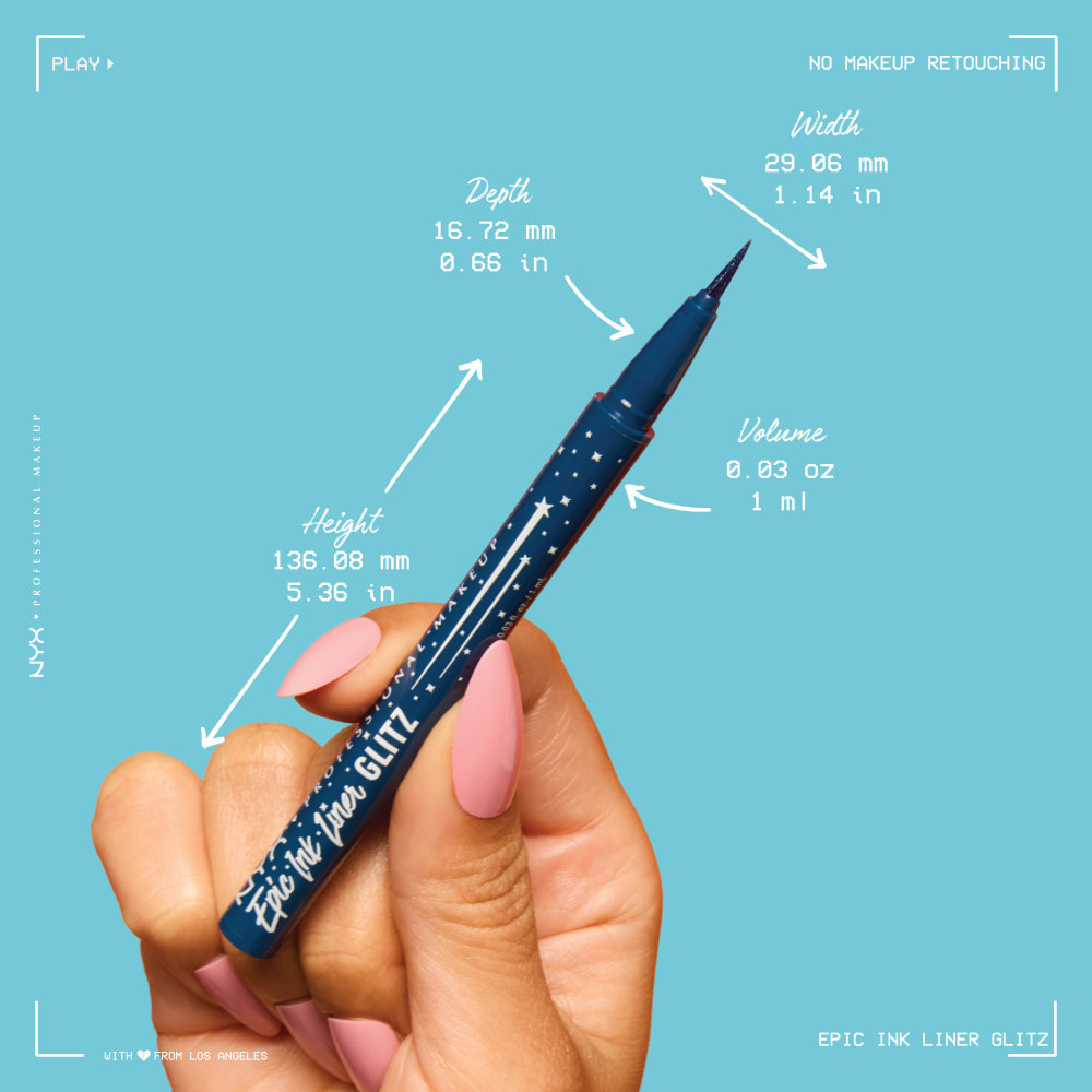 NYX Professional Makeup Epic Ink Eyeliner Glitz BOOTCUT BLING