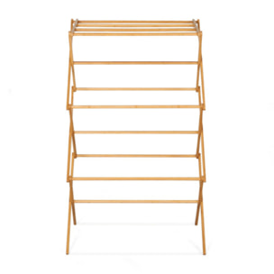 Séchoir accordéon en bambou pliable