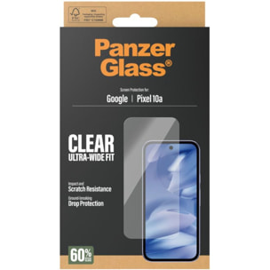 Protège écran PANZERGLASS Google Pixel 10A verre trempé UWF