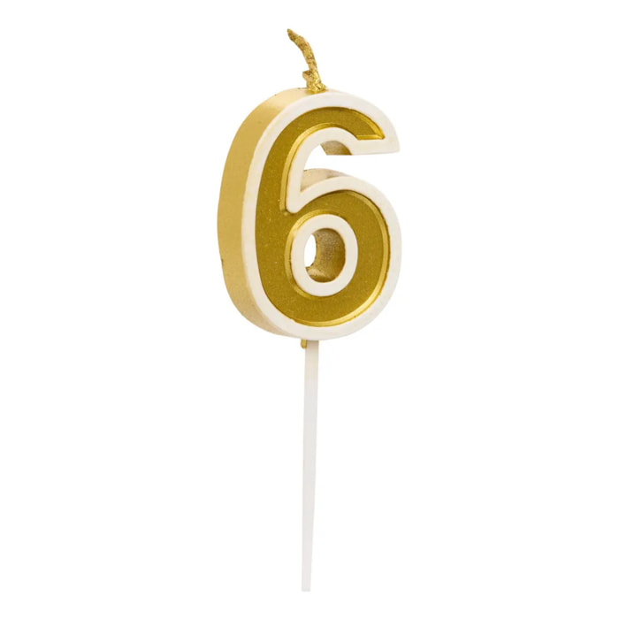 Bougie d'anniversaire Numéro 6