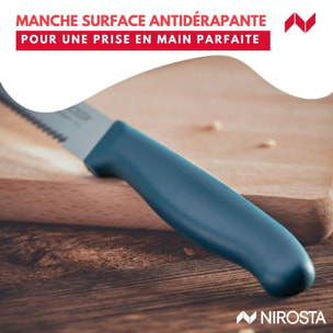 Couteau de cuisine lame crantée 21,5 cm Nirosta Elemental