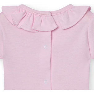 Body bebé manga corta cuello volante