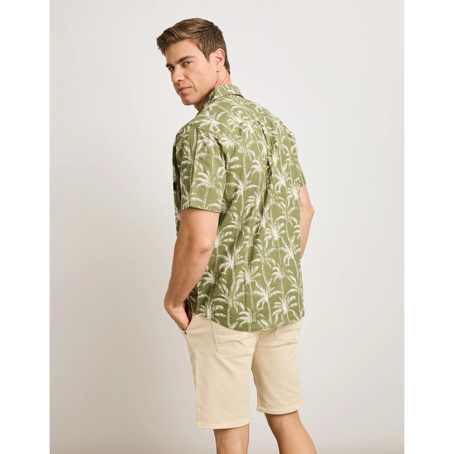 Camisa Manga Corta Verde - Linnot