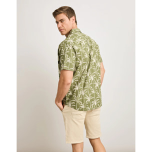 Camisa Manga Corta Verde - Linnot