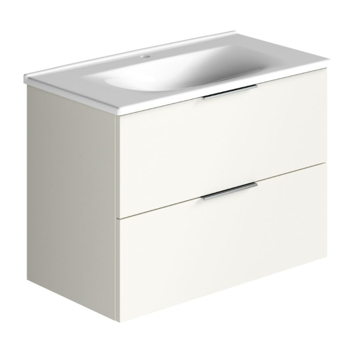 Meuble vasque 90 cm BURGBAD Olena blanc brillant