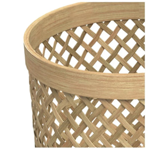 Cache-pot pieds en teck et bambou (lot de 2) - Landi
