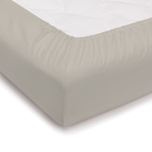 Lenzuolo sotto con angoli tinta unita panna