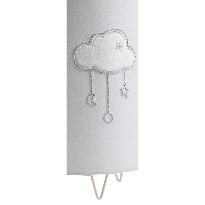 Luminaire avec détail Nuage en coton gris