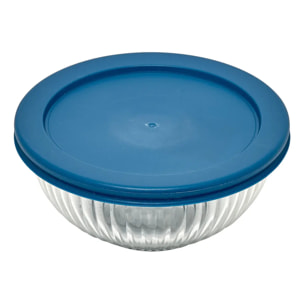 Lot de 5 saladiers verre Essentiels ronds D.27,3cm 200ml transparent avec couvercle
