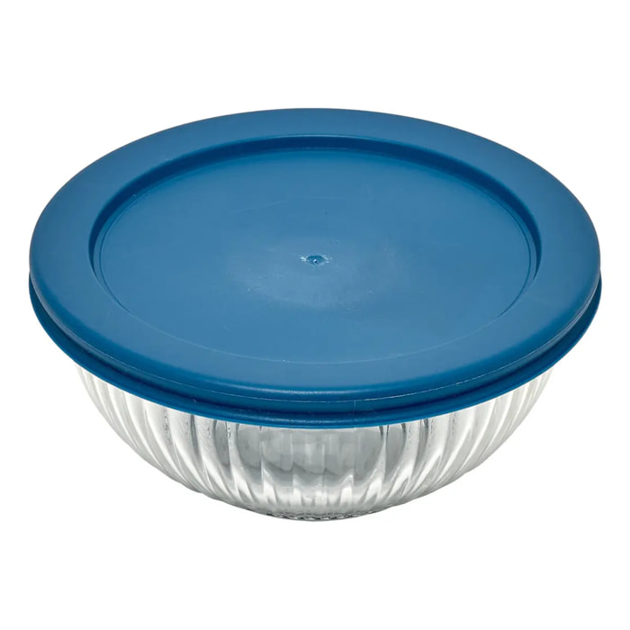 Lot de 5 saladiers verre Essentiels ronds D.27,3cm 200ml transparent avec couvercle