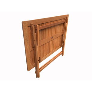 Table et chaises de jardin en bois exotique "Hongkong 4" - Maple - Marron clair