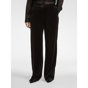Elena Mirò - Pantalones de terciopelo - Negro