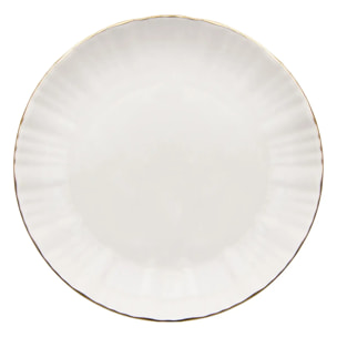 Assiette à pain Daphné ronde D.14cm blanc