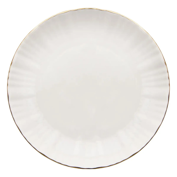 Assiette à pain Daphné ronde D.14cm blanc