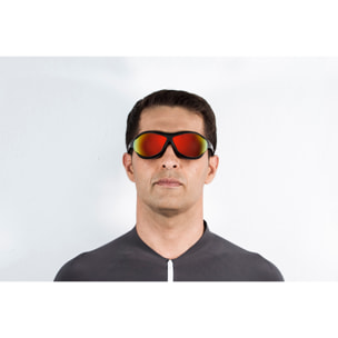 Gafas de deportes acuáticos OCEAN TIERRA DE FUEGO - Negro brillante / Revo roja
