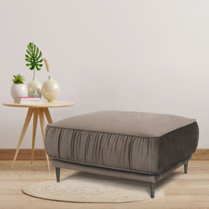 Pouf taille L Fiorenzo Tissu Taupe